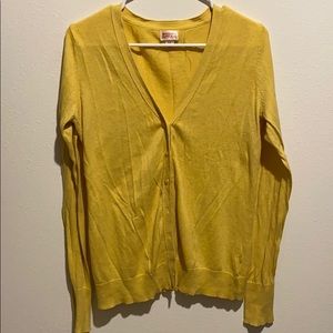 Mossimo Long-Sleeve Yellow Cardigan